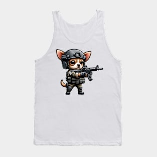 Tactical chihuahua Tank Top